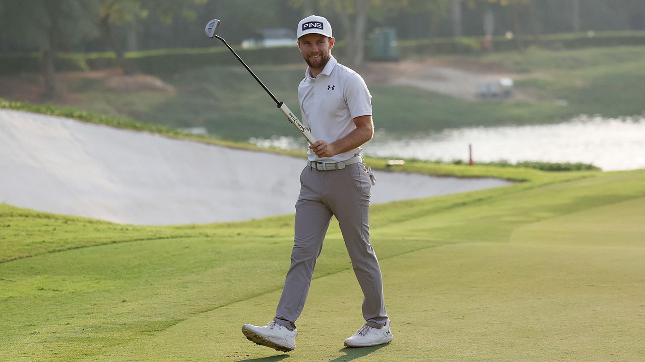 Rasmus Neergaard-Petersen wearing the new Under Armour golf shoes